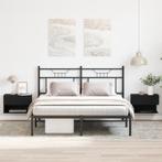 vidaXL Wandgemonteerde Nachttafels (Set van 2) - Zwart Eiken, Huis en Inrichting, Minder dan 45 cm, Verzenden, Nieuw, Minder dan 55 cm