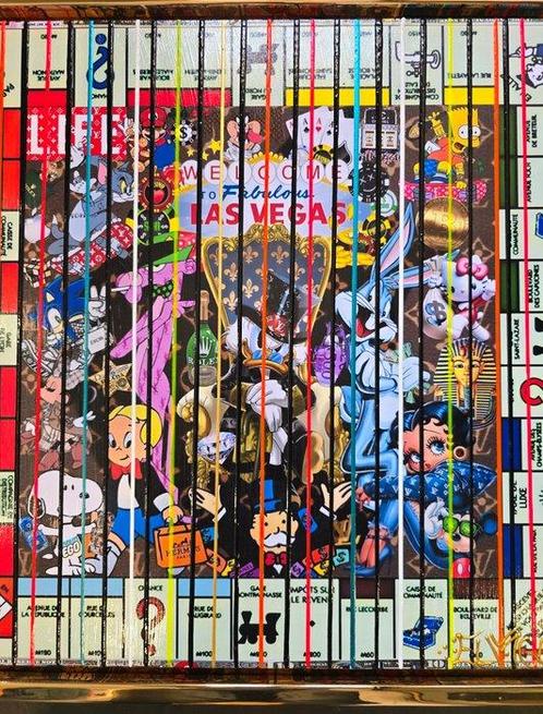 Elmago - Ducktales money-poly 4 codebarre (large) luxe, Antiek en Kunst, Kunst | Schilderijen | Modern