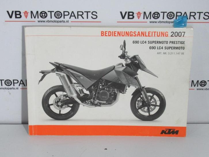 KTM 690 LC4 Supermoto Bedienungsanleitung, Motoren, Onderdelen | Overige, Ophalen of Verzenden