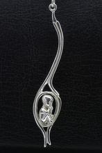 Zilveren Ooievaar met baby ketting hanger, Sieraden, Tassen en Uiterlijk, Kettinghangers, Nieuw, Verzenden