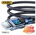 NNBILI 120W Type C naar Type C Kabel Telefoon, Computers en Software, Pc- en Netwerkkabels, Verzenden, Nieuw