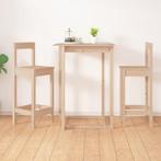 vidaXL Barstoelen 2 st 40x41,5x112 cm massief grenenhout, Huis en Inrichting, Stoelen, Verzenden, Nieuw, Bruin