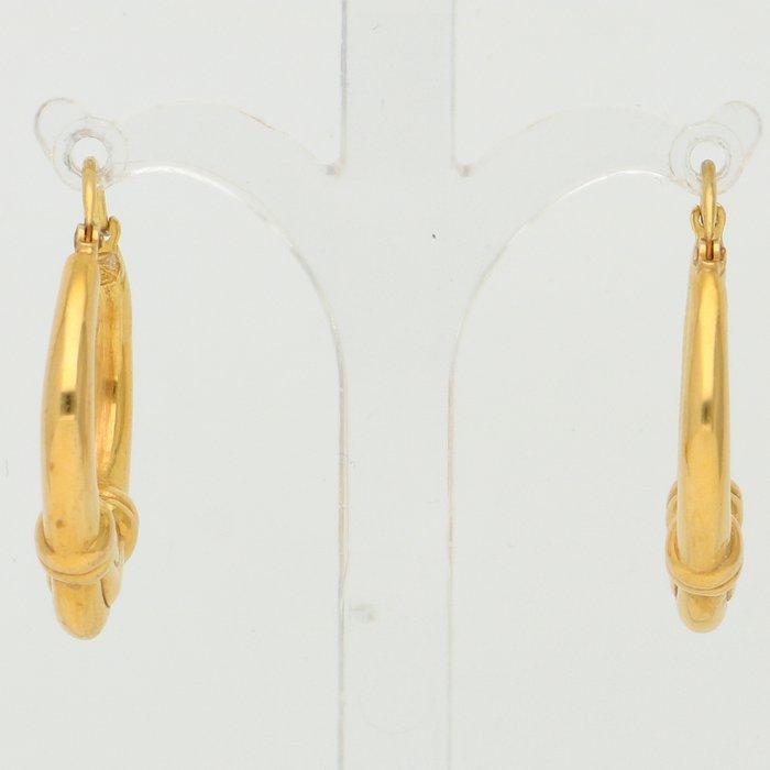 Oorbellen - 18 karaat Geel goud - Design creolen, Sieraden, Tassen en Uiterlijk, Oorbellen