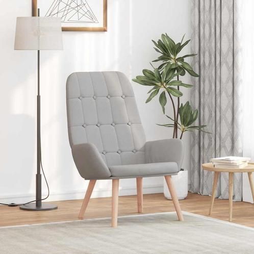 vidaXL Relaxstoel stof wolk grijs, Huis en Inrichting, Fauteuils, Nieuw, Verzenden