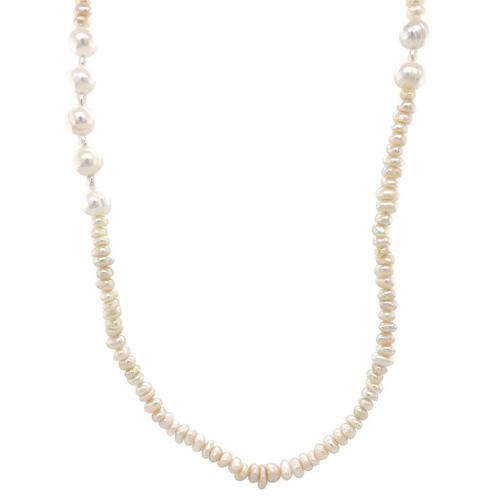 Vintage parel collier met gouden sluiting 14 krt, Sieraden, Tassen en Uiterlijk, Kettingen, Nieuw, Ophalen of Verzenden