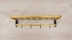Vintage kapstok | Messing | Goud | 59 cm, Overige materialen, Gebruikt, Ophalen of Verzenden, Wandkapstok