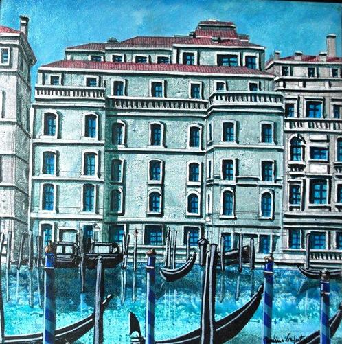 Tonino Caputo (1933-2021) - Hotel Regina Venezia, Antiek en Kunst, Kunst | Schilderijen | Modern