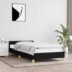 Zwart Bedframe 90x190 - Tweedekansje - Kwaliteit!, 90 cm, Eenpersoons, Zwart, Nieuw