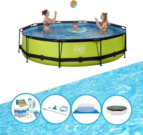 EXIT Zwembad Lime  Frame Pool ø360x76cm  Zwembadpakket, Tuin en Terras, Zwembaden, 200 tot 400 cm, Rond, Nieuw, Opzetzwembad, 80 tot 120 cm