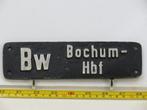 Lokschild BW Bochum - Hbf (Spoorwegen 1:1), Verzamelen, Spoorwegen en Tramwegen, Ophalen of Verzenden, Gebruikt, Overige typen