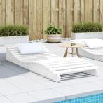 vidaXL Ligbed 205x80x31,5 cm massief grenenhout wit, Verzenden, Nieuw