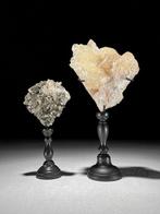 Geen minimumprijs - Prachtige paar pyriet en calciet