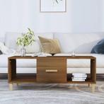 vidaXL Salontafel 102x50x40 cm bewerkt hout bruin eikenkleur, Huis en Inrichting, 100 tot 150 cm, Verzenden, Nieuw, 50 tot 100 cm