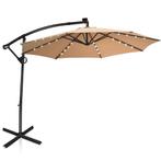 2dekans | Coast 300 cm Beige Vrijhangende Parasol met, Ophalen of Verzenden, Zo goed als nieuw