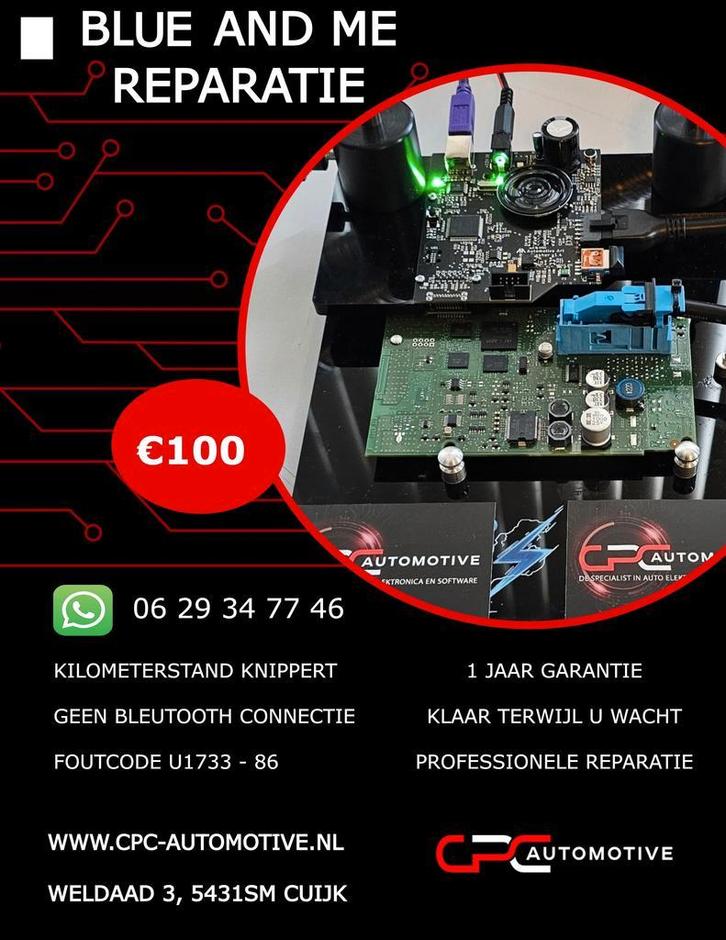FIAT FORD OPEL BLUE AND ME MODULE REPARATIE U1733 - 86, Auto-onderdelen, Elektronica en Kabels, Gereviseerd, Fiat, Ford, Opel