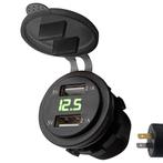 ProRide 12V USB Autolader 2 Poorten Inbouw met Voltmeter -, Verzenden, Nieuw