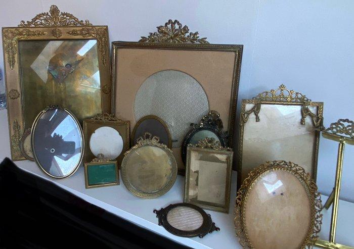 Fotolijst (14) - Verguld messing - Antieke fotolijsten, Antiek en Kunst, Antiek | Overige Antiek