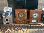 GEVRAAGD OUDE GOKKAST KNIKKERKAST AUTOMAAT KRACHTMETER SPEL, Antiek en Kunst
