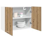 vidaXL Hangkast Lyon 80x31x60 cm bewerkt hout artisanaal, Huis en Inrichting, Verzenden, Nieuw, Bruin