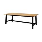 Houten eettafel met zwart onderstel | Snelle levering