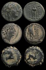 Griekenland (oud) Lot of 3 Æ Seleukid coins incl: Demetrios