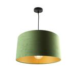 Hanglamp Urvin, olijfgroen met goud velours, 40 cm, Nieuw, Ophalen of Verzenden, 75 cm of meer, Modern
