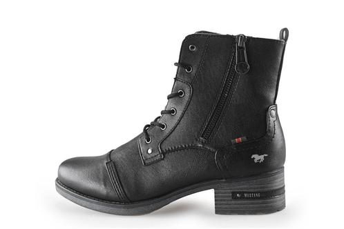 Mustang Veterboots in maat 40 Zwart | 10% extra korting, Kleding | Dames, Schoenen, Zwart, Zo goed als nieuw, Overige typen, Verzenden