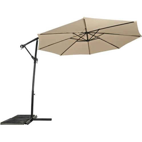 Gemini zweefparasol ecru 3 m, Huis en Inrichting, Stoelen, Nieuw, Ophalen of Verzenden