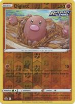 Diglett 076/198 reverse holo Chilling Reign, Ophalen of Verzenden, Nieuw, Losse kaart, Foil