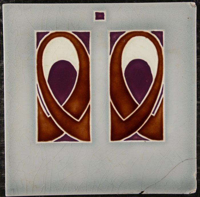 Jugendstil Tegel - Guirlande - Wessels Wandplattenfabrik -, Antiek en Kunst, Antiek | Glas en Kristal