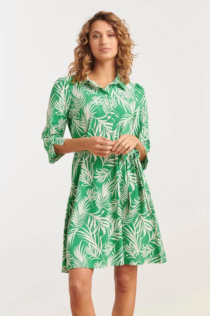 -60% Smashed Lemon  Smashed Lemon 25246 te jurk met bladeren, Kleding | Dames, Jurken, Groen, Nieuw, Verzenden