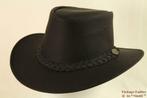 Western hoed Hawkins bruin en zwart leer 58, 59 en 60 Nieuw, Kleding | Heren, Nieuw, Ophalen of Verzenden, Hoed