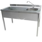 Rvs cheftafel zonder bodemschap 1900x700x900 mm (spoelbak re, Verzenden, Nieuw in verpakking