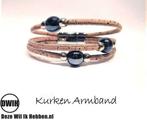 kurken Armband 8 met blauwe parel, Sieraden, Tassen en Uiterlijk, Armbanden, Verzenden, Nieuw