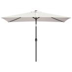 Zandwit Parasol 200x300 - Vierkant - Tweedekansje! OP=OP, Tuin en Terras, Parasols, Kantelbaar, Nieuw, Stokparasol, 2 tot 3 meter