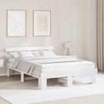 vidaXL Bedframe met hoofdeinde Wit 160 x 200 cm Massief, Huis en Inrichting, Slaapkamer | Bedden, Verzenden, Nieuw, Wit, Hout