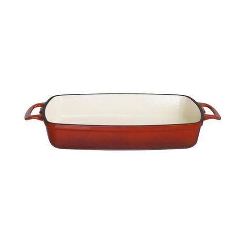 Vogue rechthoekige gietijzeren ovenschaal 2,8L rood, Zakelijke goederen, Horeca | Keukenapparatuur, Nieuw in verpakking, Verzenden