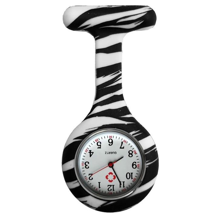 Fako - Verpleegstershorloge - Siliconen Print - Zebra, Sieraden, Tassen en Uiterlijk, Horloges | Dames, Verzenden
