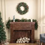 Kerstkrans Deurkrans Met Ophanglus Ø60 Cm, Groene PE Krans V, Verzenden, Nieuw