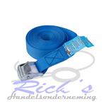 Spanband met klemsluiting lengte 5 meter blauw, Ophalen of Verzenden, Nieuw