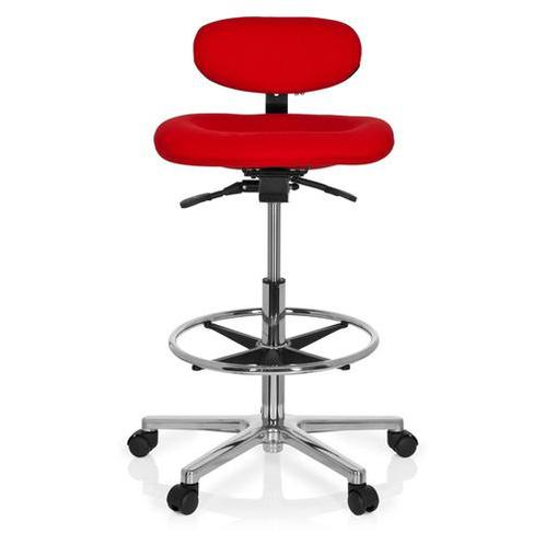 Werkkruk/Verhoogde Bureaustoel | Stof | Rood | Ergonomisch, Huis en Inrichting, Bureaus, Nieuw, Verzenden