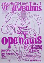 Vintage poster vrouwenrechten - Openhuis in t vrouwenhuis, Verzamelen, Posters, Verzenden, Nieuw, Overige onderwerpen, Met lijst