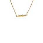 Gouden vintage collier met hanger met saffier en diamant 18, Ophalen of Verzenden, Nieuw