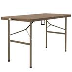 TRUUSK Campingtafel Vouwtafel Rattan-look 4 Personen Tuintaf, Verzenden, Nieuw