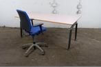 Gispen | Bureau | Tweedehands | Ahorn blad | Grijs frame | 1, Verzenden, Gebruikt