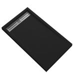 Douchebak BWS Renovi 160x90x3 cm Composietsteen Mat Zwart, Doe-het-zelf en Verbouw, Sanitair, Ophalen of Verzenden, Nieuw, Douche