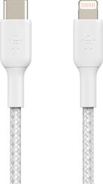 Belkin Braided iPhone Lightning naar USB-C kabel - 2m - Wit, Verzenden, Nieuw