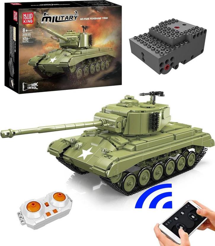 Mould King M26 Pershing Tank (Leger bouwsets, Modelbouwsets), Kinderen en Baby's, Speelgoed | Bouwstenen, Nieuw, Verzenden