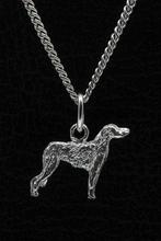 Zilveren Irish Wolfhound ketting hanger - klein, Nieuw, Verzenden