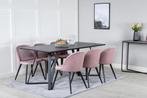 Eetkamerstoel - Nina - Roze - Fluweel - Jörn, Huis en Inrichting, Stoelen, Verzenden, Nieuw